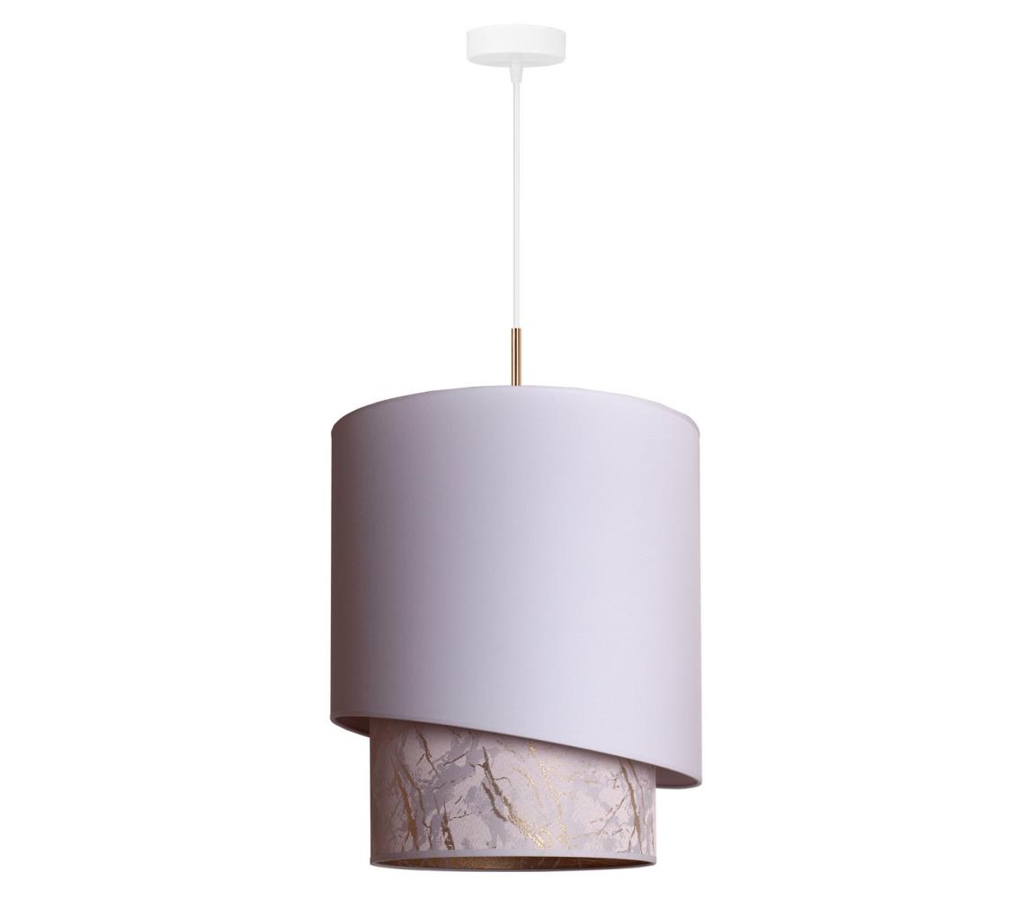Duolla - Żyrandol na lince PARIS 1xE27/15W/230V śr. 40 cm biały/beżowy