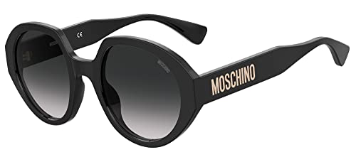 Moschino MOS126/S Kobiety Okulary przeciwsłoneczne BLACK/DARK GREY SHADED 53/22/140