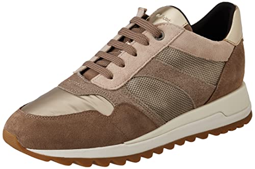 Geox Dziewczęce D Tabelya A sneakersy, Dk Beige Lt Taupe, 36 EU