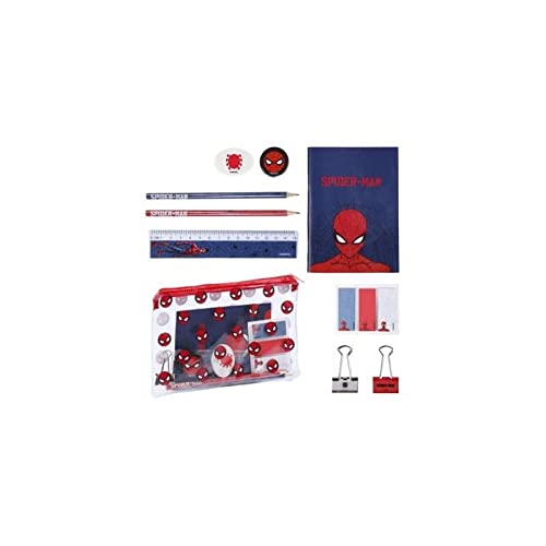 CERDD' LIFE'S LITTLE MOMENTS tornister szkolny Spiderman z przezroczystym etui piórnik i akcesoria, oficjalny chłopcy Marvel