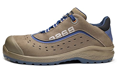 Base Protection, Be-Active buty ochronne dla mężczyzn i kobiet, jasnobrązowy i niebieski, rozmiar 45