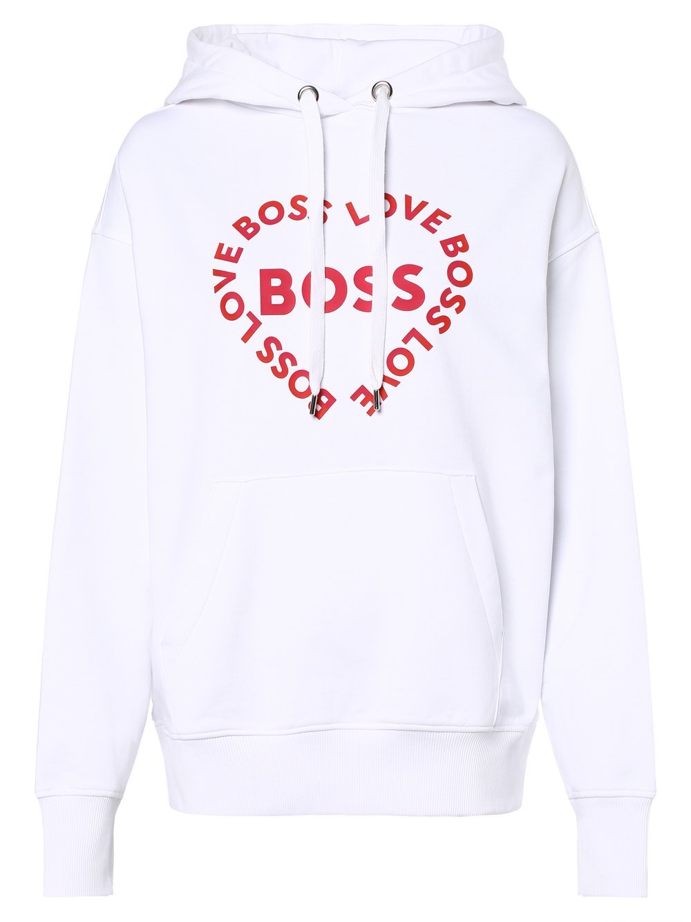 BOSS - Damska bluza z kapturem  C_Etea_VD_Unisex, biały