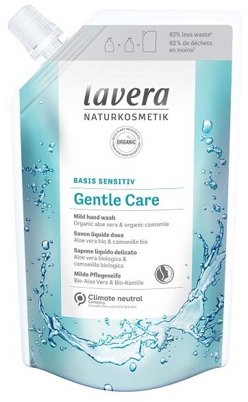 Lavera Basis Sensitiv  Refill Pouch Basis Gentle Hand Wash 500 ml - opakowanie uzupełniające mydła do rąk 500 ml