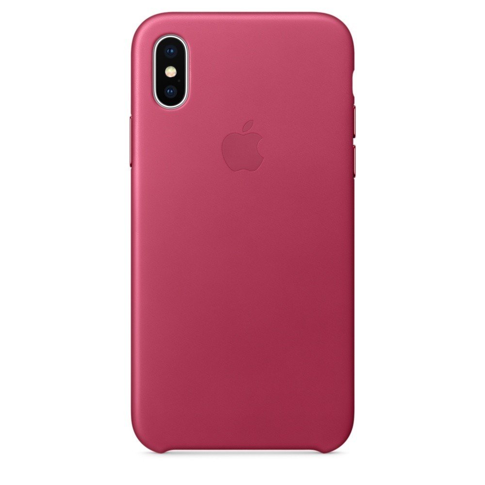 Apple Leather Case do iPhone X Pink Fuchsia (MQTJ2ZM/A)