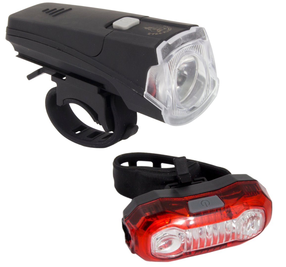 Zestaw lampka rowerowa LED na przód i tył Esperanza WEZEN  + POLARIS USB