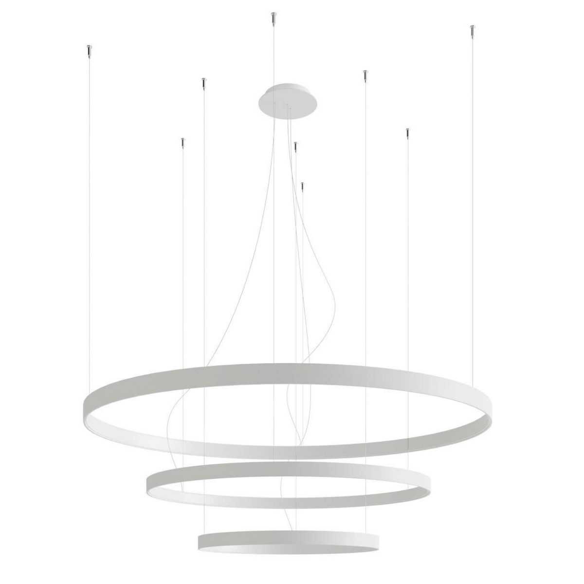 Żyrandol ring Rio TH.215 Thoro LED 150W 3000K futurystyczny biały