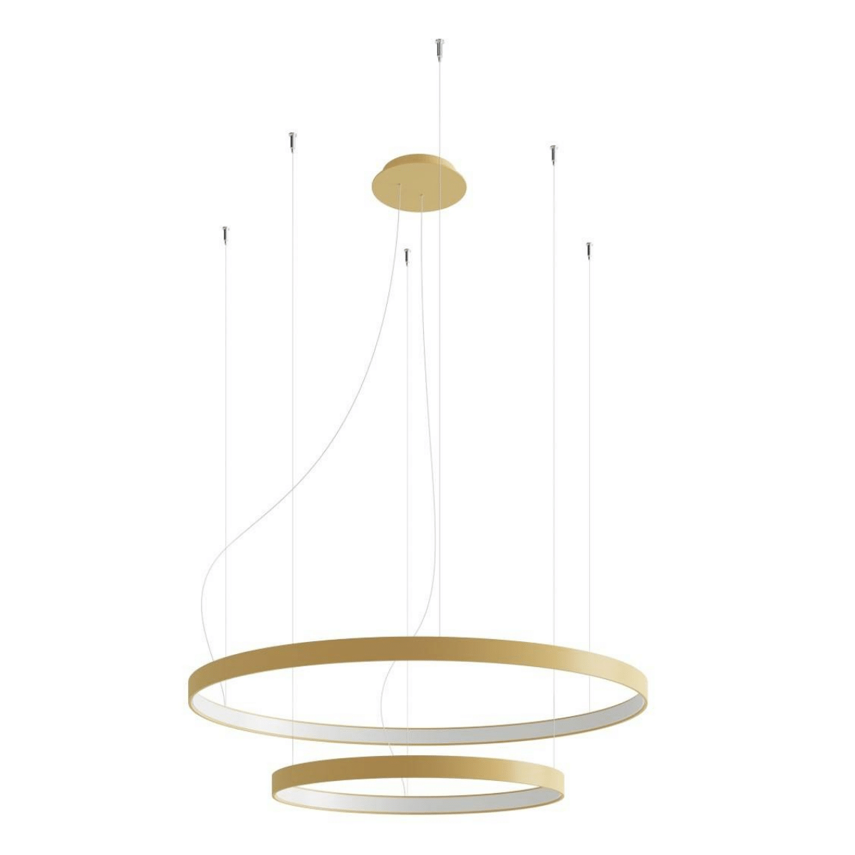 Wisząca lampa rings Rio TH.268 Thoro LED 80W 4000K do jadalni złota