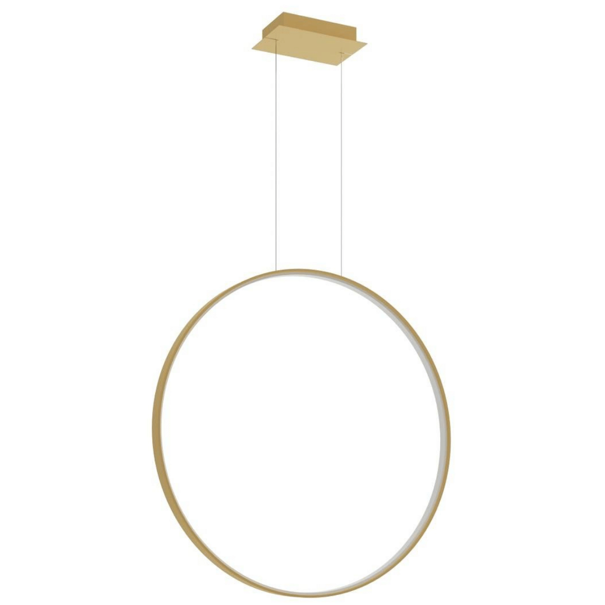 Zwisowa lampa okrąg Rio TH.175 Thoro LED 50W 3000K do salonu złota
