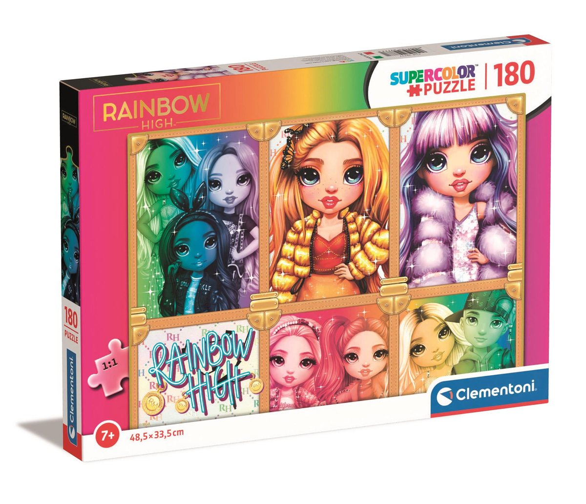 Zdjęcia - Puzzle i mozaiki Clementoni Puzzle 180 super kolor Rainbow High 29777  