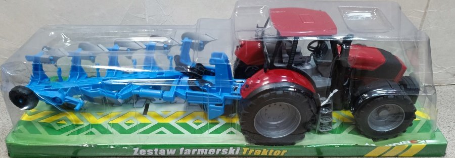Zabawka duży traktor z pługiem dla chłopca 4911
