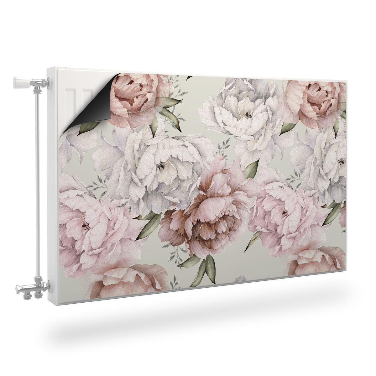 Mata MAGNETYCZNA Kaloryfera Peonie KWIATY Natura Rośliny 120cm x 60cm