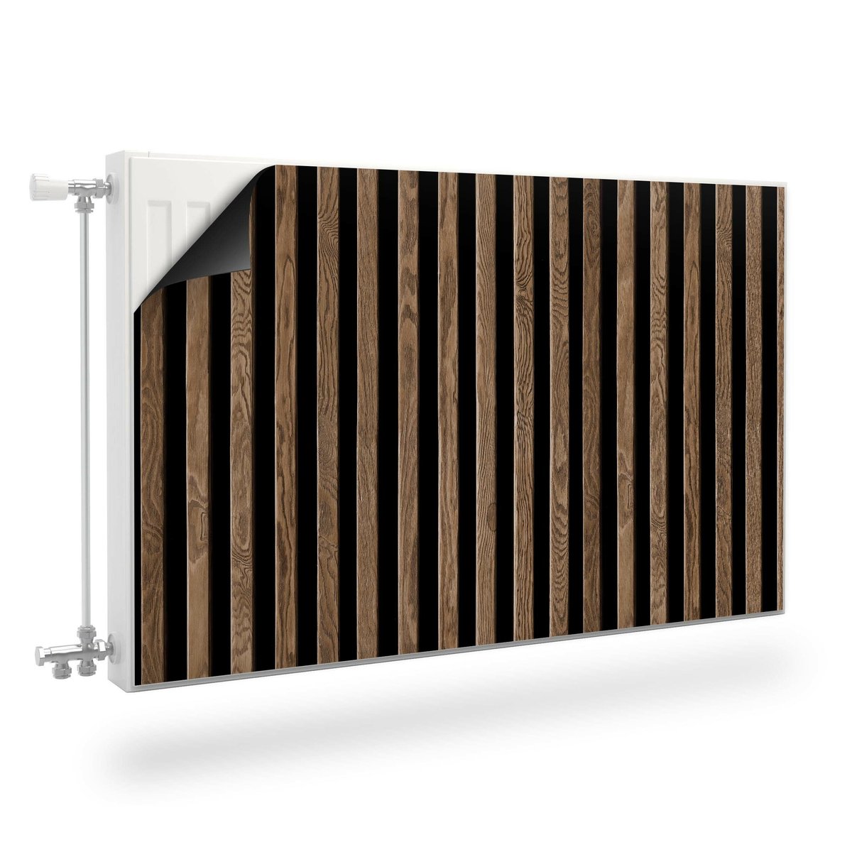 OSŁONA Magnetyczna Na Grzejnik LAMELE Imitacja Drewna 3D 120cm x 60cm