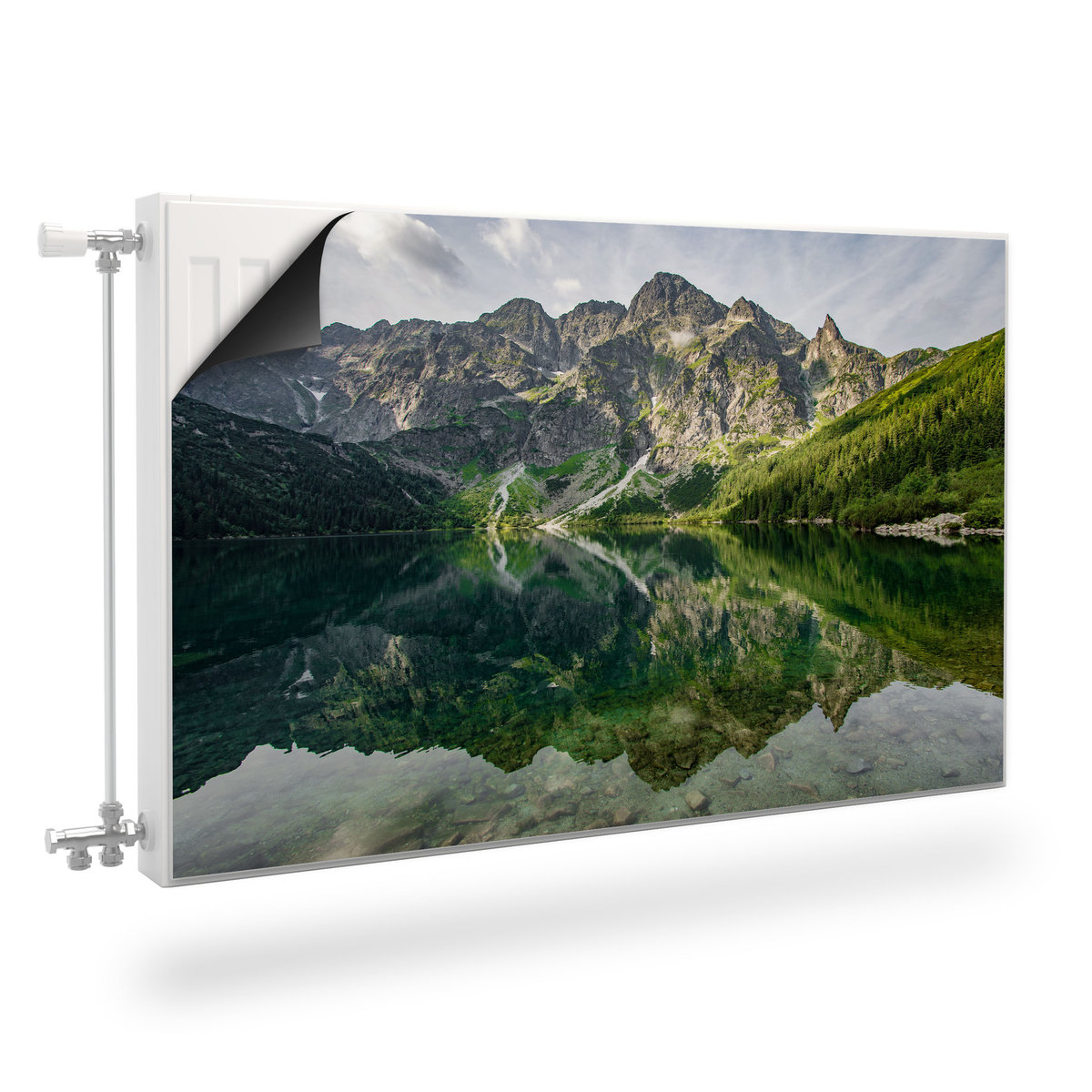 Mata MAGNETYCZNA Na Kaloryfer Górskie Jezioro Krajobraz 80cm x 60cm