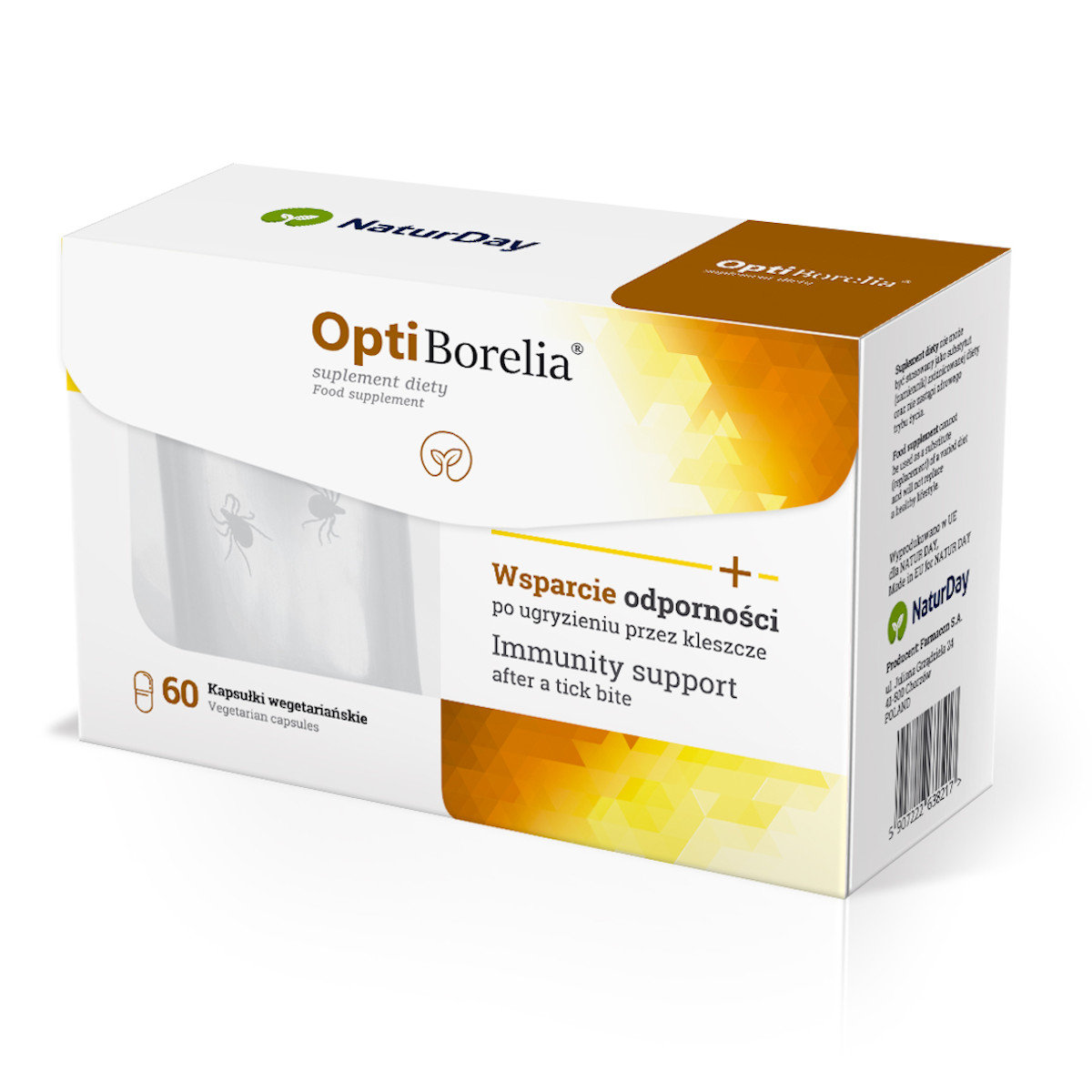 NaturDay OptiBorelia- suplement wzmacniający organizm w profilaktyce przeciw boreliozie (60 kaps)