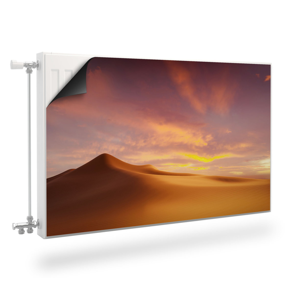 Mata MAGNETYCZNA Grzejnika Pustynna Wydma Zachód Słońca 110cm x 60cm