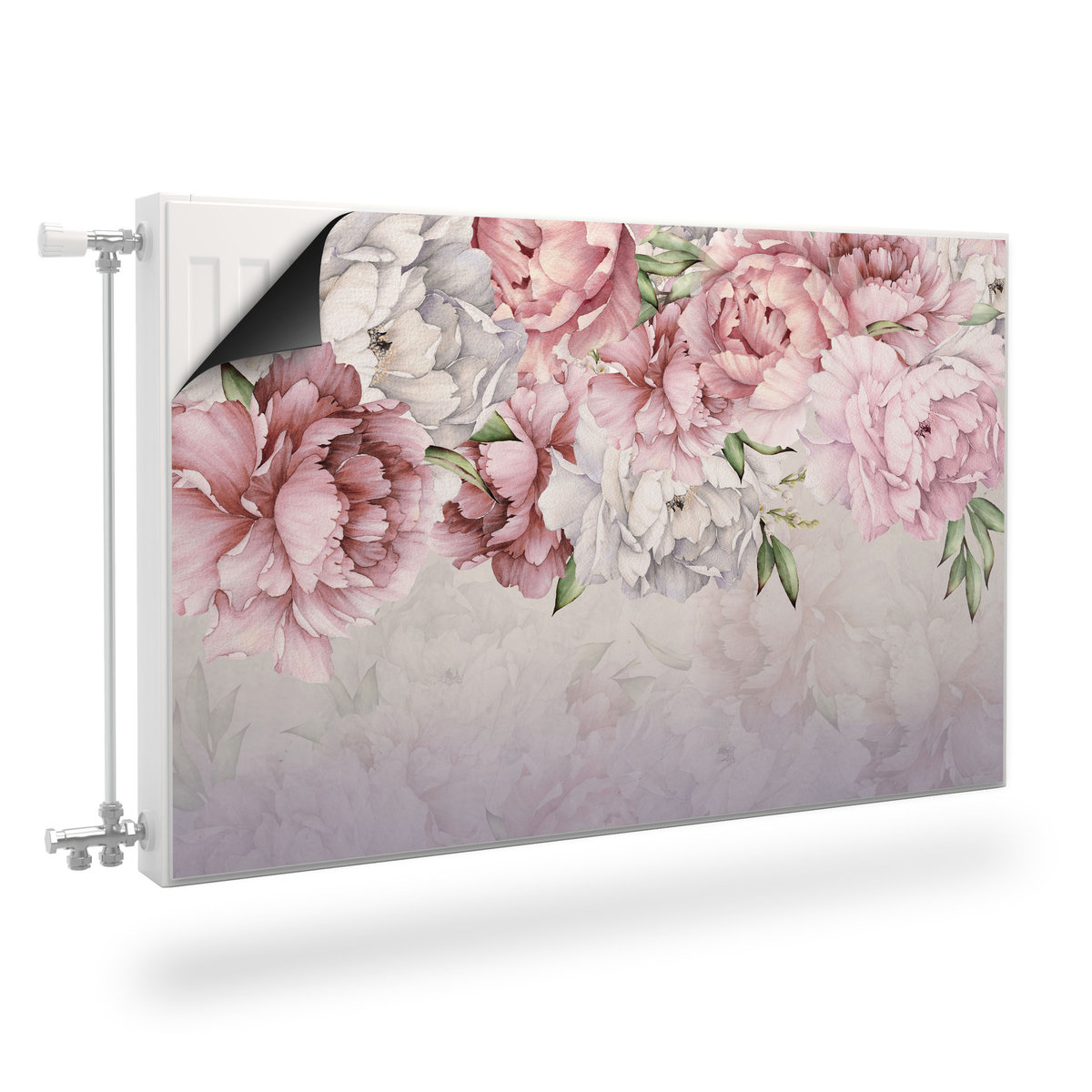 Mata MAGNETYCZNA Grzejnika PIWONIE Kwiaty Natura 90cm x 60cm