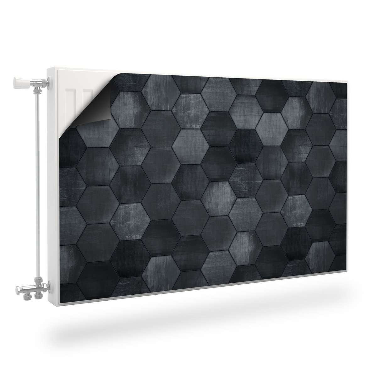 MAGNETYCZNA Mata Grzejnika Czarna Mozaika Abstrakcja 110cm x 60cm