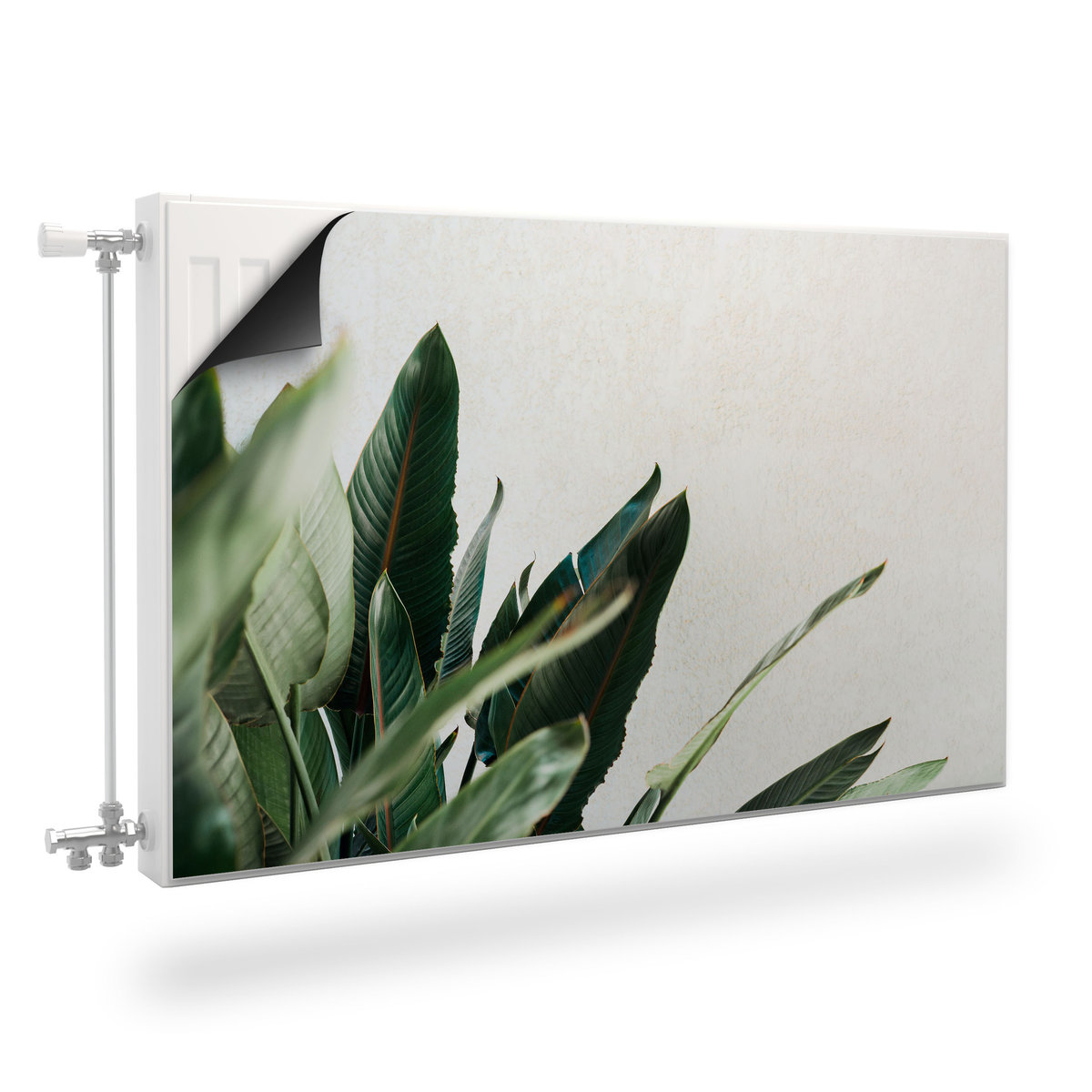 Mata MAGNETYCZNA Na Grzejnik Rośliny Liście Beton 90cm x 60cm