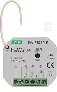 Zdjęcia - Gniazdko F&F Radiowy sterownik rolet 100-265V AC/DC FW-STR1P-P 