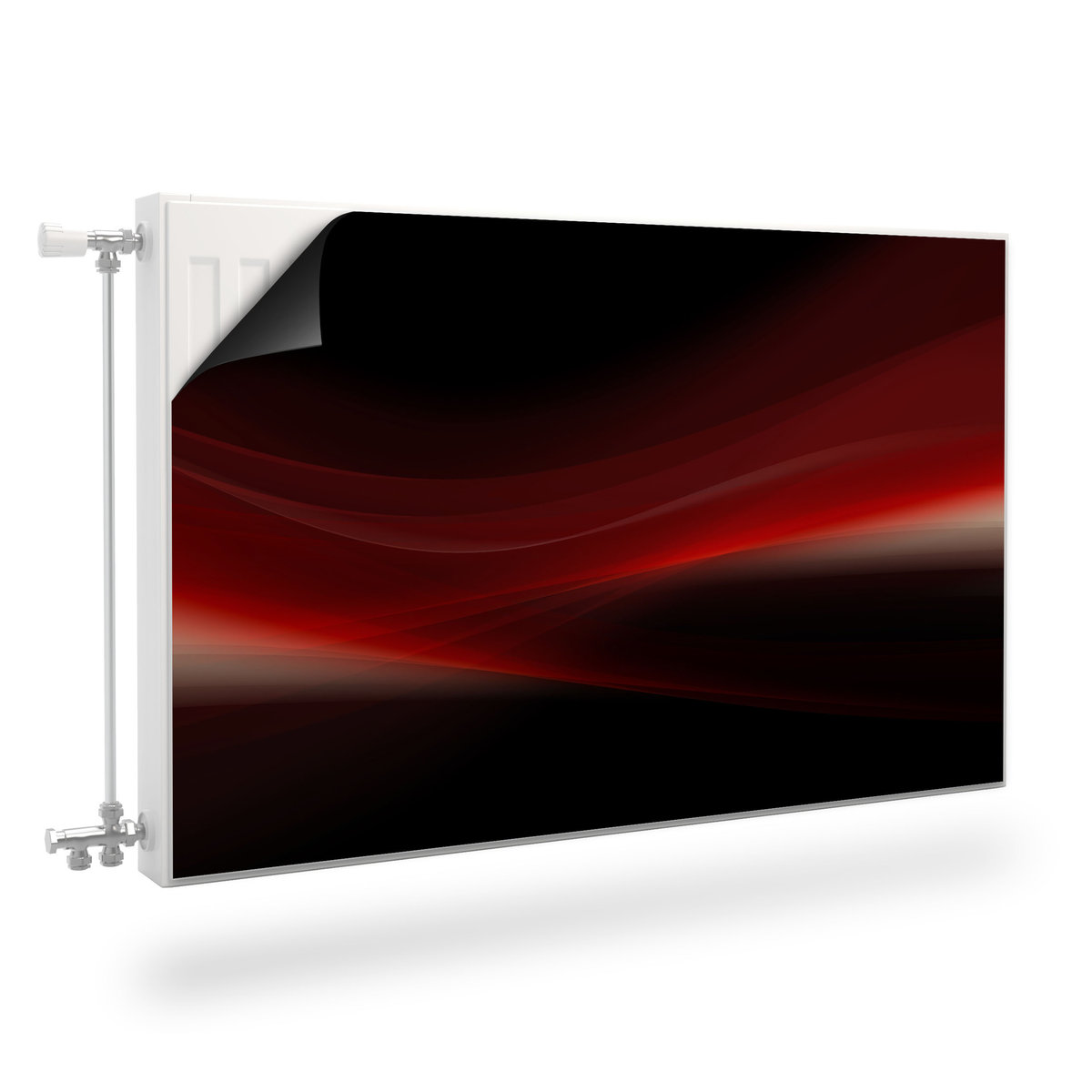 Mata MAGNETYCZNA Grzejnika ABSTRAKCJA Czerwona Fala 120cm x 60cm