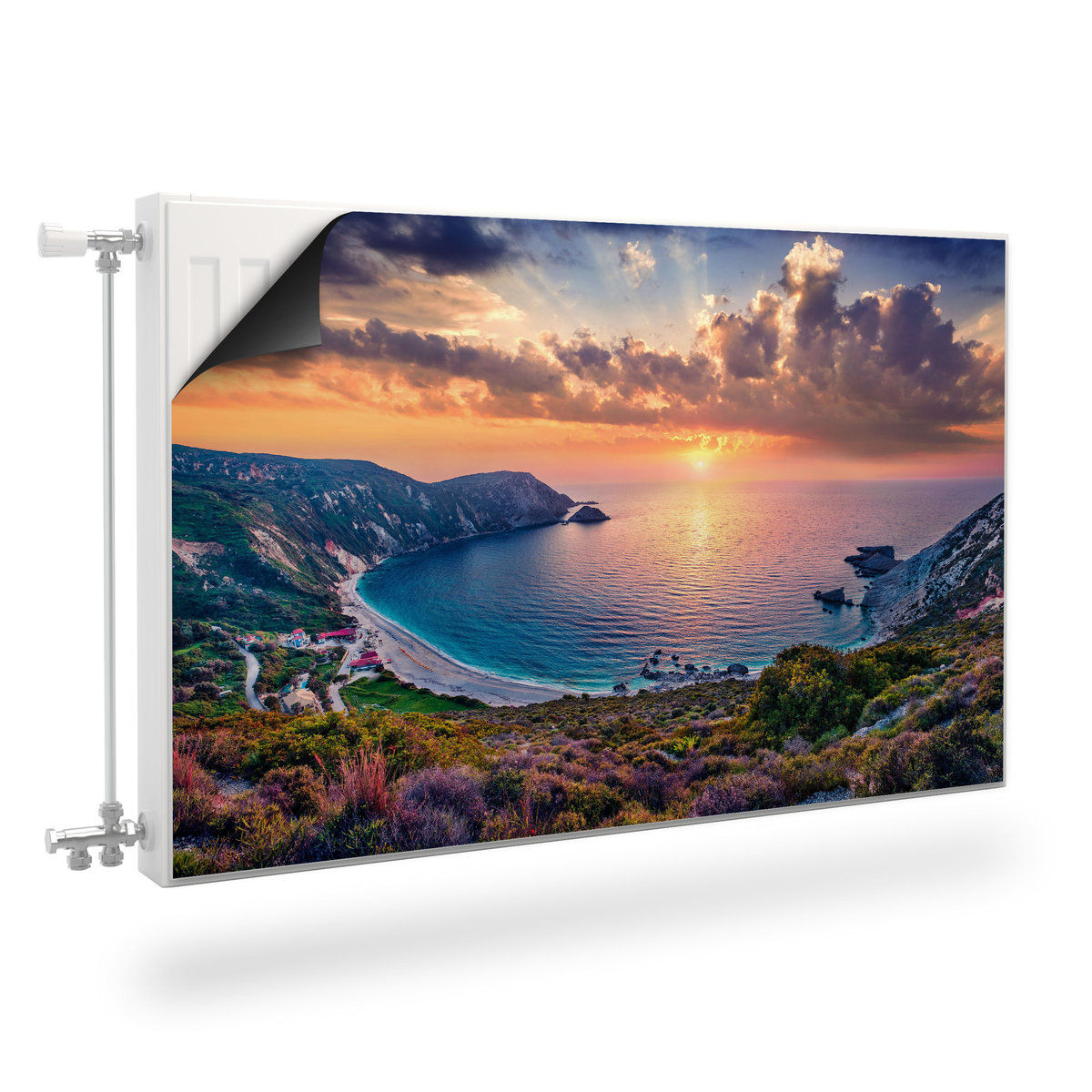 Mata MAGNETYCZNA Kaloryfera ZACHÓD Słońca Pejzaż Zatoka 120cm x 60cm