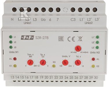 F&F Sterownik załączania rezerwy, sieć 3 i 4-przewodowa, 24÷230V AC,
