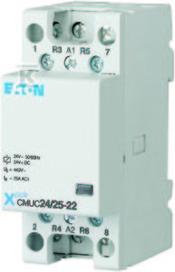 Stycznik instalacyjny z cewką AC/DC CMUC24/25-31