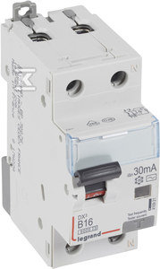 LEGRAND różnicowo - nadprądowy dwubiegunowy 16A char. B typ AC 30mA P312 008402 LEGRAND