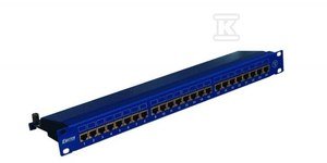 Panel 19'' 24xRJ45 Stp kat.6 (1U) z półką, Emiter