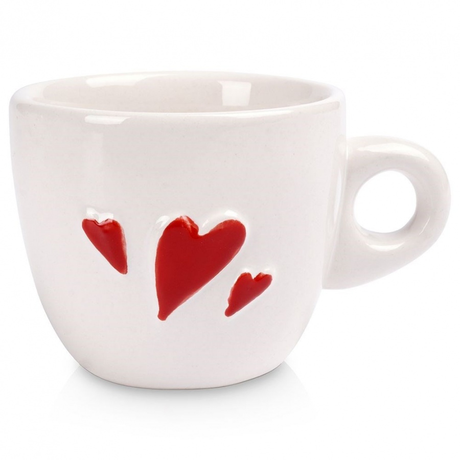 Filiżanka do kawy espresso ceramiczna serce 80 ml kod: O-129431