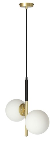 Candellux Duo 32-01269 lampa wisząca zwis 2x40W E14 czarny/złoty