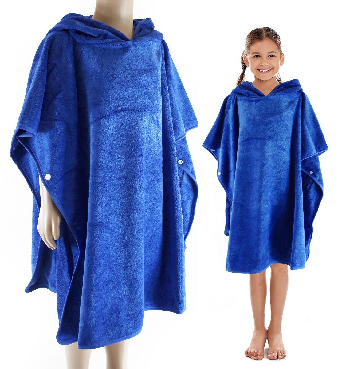 Ręcznik - poncho z mikrofibry KIDS PONCHO 70x60cm granatowe Aqua Speed