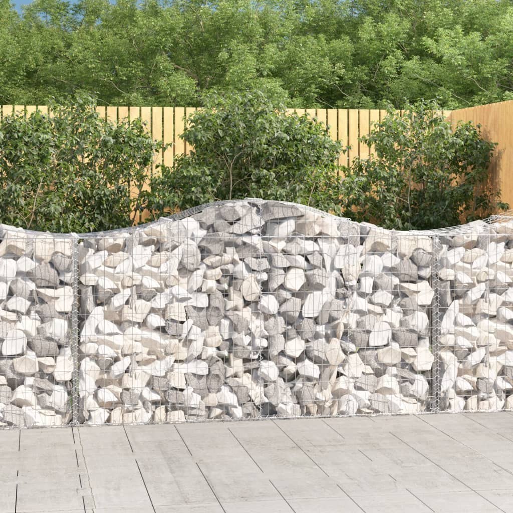 VIDAXL Kosze gabionowe, 4 szt, 200x50x100/120 cm, galwanizowane żelazo