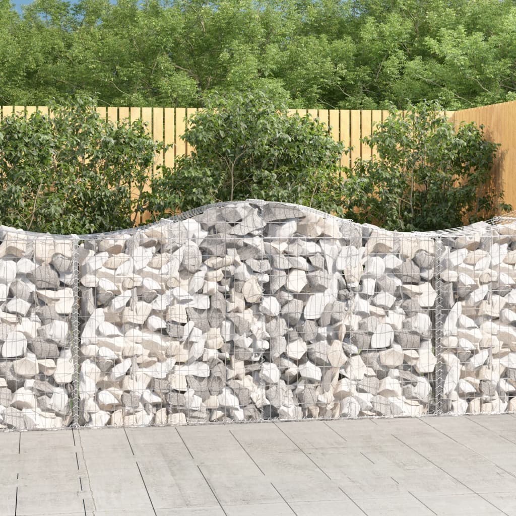VIDAXL Kosze gabionowe, 11 szt, 200x50x100/120cm, galwanizowane żelazo