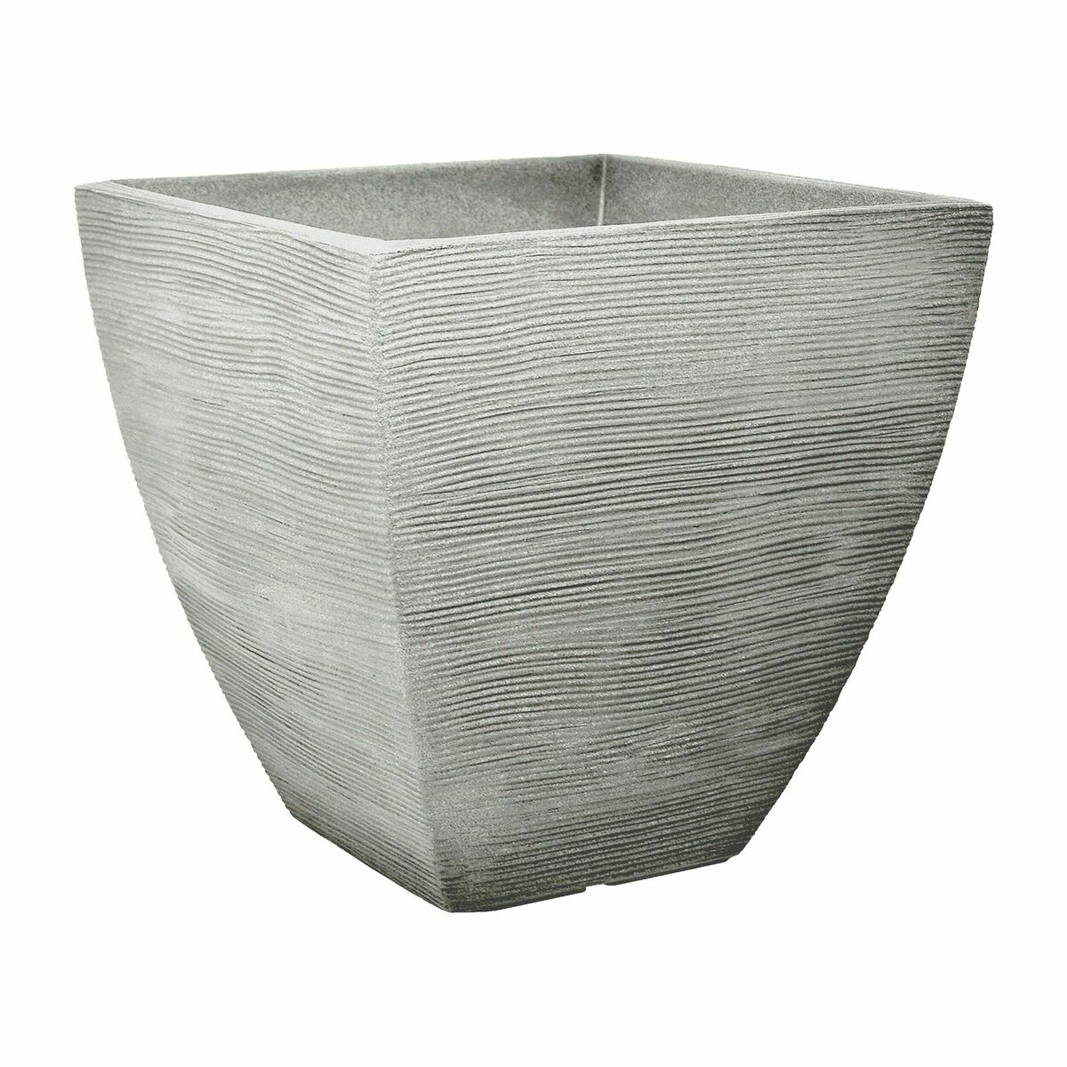 Donica plastikowa Rillen 40x40 cm szara Vog