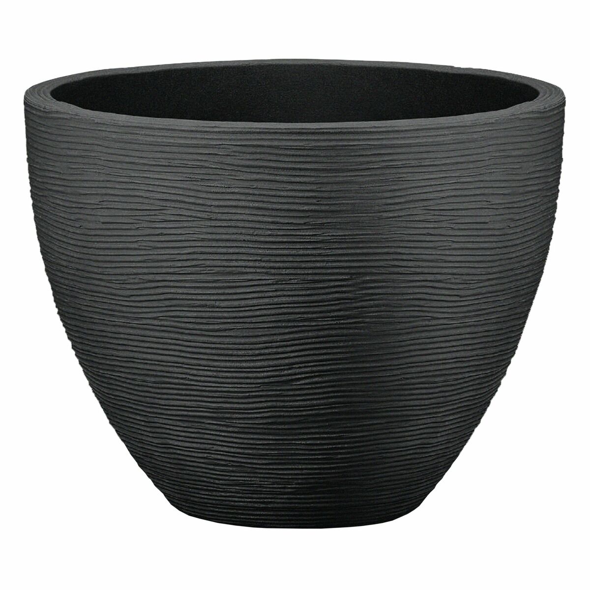 Donica plastikowa Rillen śr.40 cm antracytowa Vog