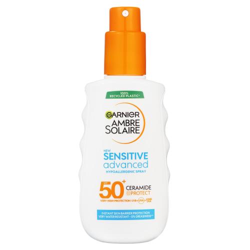 Garnier Ambre Solaire Sensitive Advanced Hypoallergenic Spray SPF50+ preparat do opalania ciała 150 ml unisex