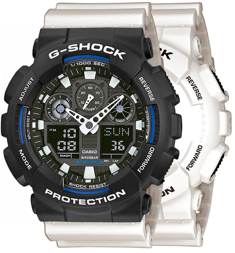 Zegarek G-SHOCK SET GA-100B-7AER + BEZEL 10508136 + PASEK 10395227