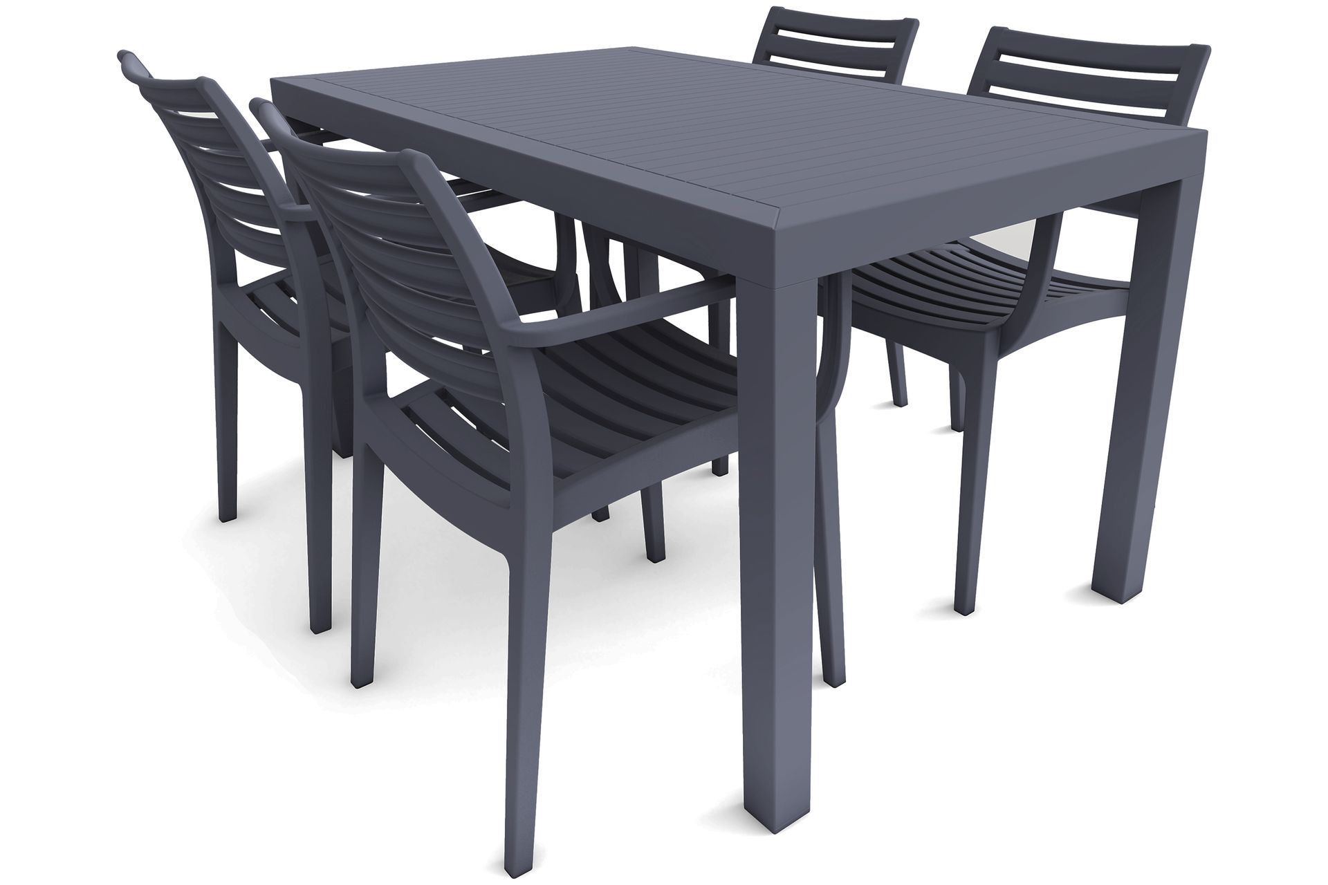 Meble ogrodowe Siesta Artemis Ares 140 cm Dark Grey 4+1