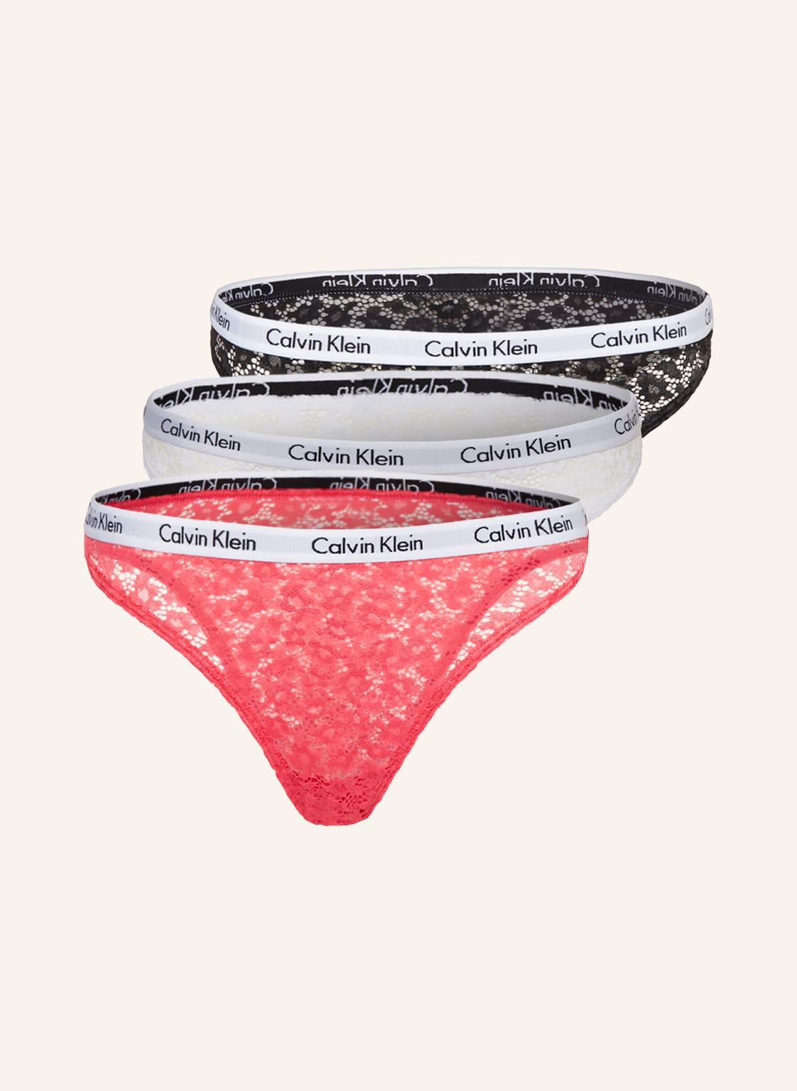 Calvin Klein Figi Carousel, 3 Szt. W Opakowaniu pink