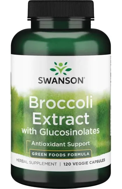 Swanson - Ekstrakt z Brokułów, 600mg, Ekstra Siła, 120 vkaps