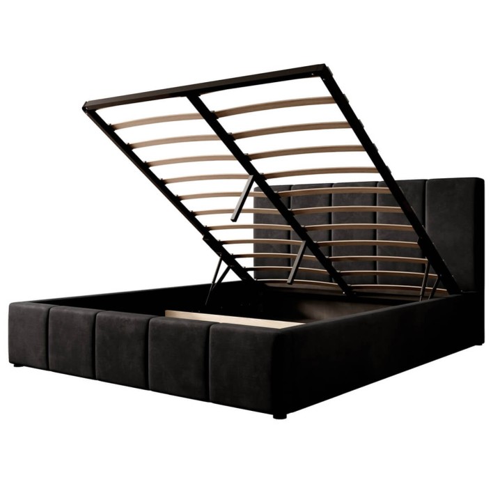 Łóżko tapicerowane SFG0114 180x200 czarny welur