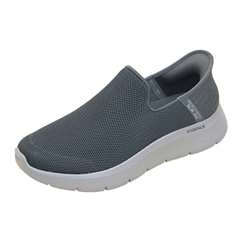 Skechers Kapcie męskie 216491 DKGY 216491 ciemnoszary materiał tekstylny, rozmiar 43 EU, Ciemnoszary materiał, 48.5 EU