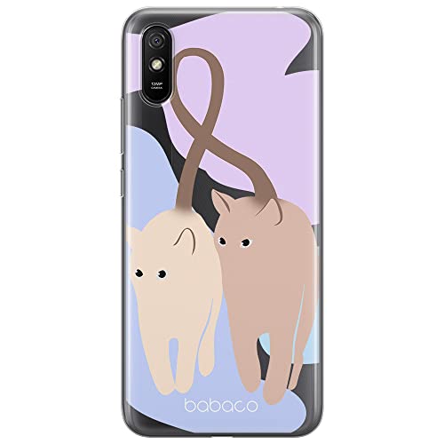 ERT GROUP etui na telefon Xiaomi REDMI 9A, case oryginalny i oficjalnie licencjonowany przez Babaco, wzór Cats 013, optymalnie dopasowane, plecki z TPU częściowo przeźroczyste