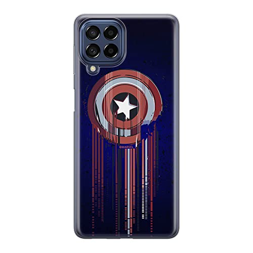 Etui Kapitan Ameryka 017 Marvel Nadruk pełny Granatowy Producent: Samsung, Model: M33 5G