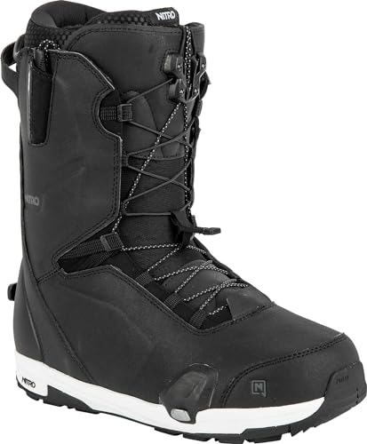 Nitro Męskie profile snowboardowe TLS 23 All Mountain Freeride Freestyle Highend Premium system szybkiego sznurowania Step On Boot Snowboardboot, Black, MP 29,0 // EU 44 // US 11