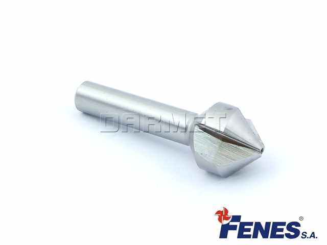 HSS Pogłębiacz stożkowy 3-ostrzowy 90° z chwytem walcowym, DIN 335-C 20,5MM