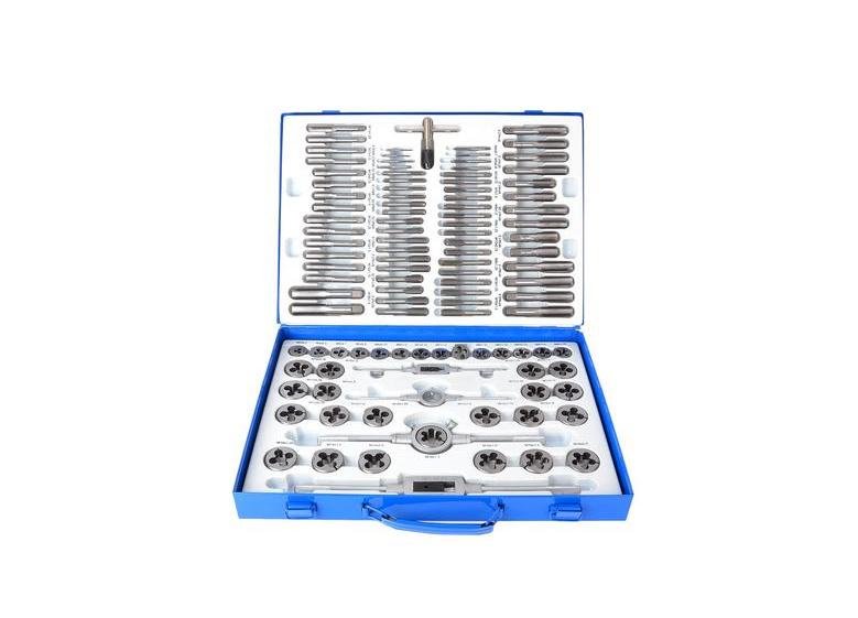 Zestaw narzynki gwintowniki kalibrowniki 110 sztuk SILVER