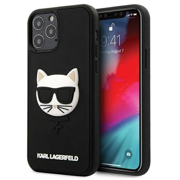 Karl Lagerfeld Etui Rubber Choupette HardCase 3D do iPhone 12 Pro Max czarne KLHCP12LCH3DBK