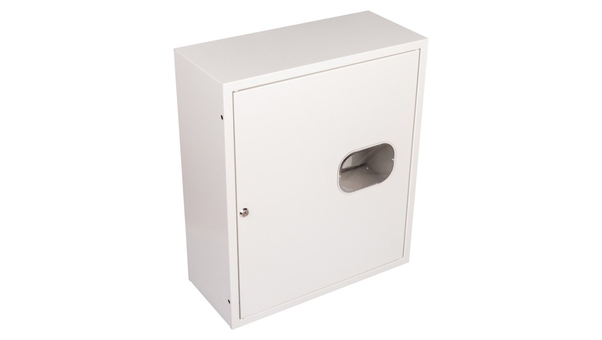 Sabaj System Szafka licznikowa natynkowa 1-licznikowa 3-fazowy 24 moduły IP31 490x580x220 Biała z zamkiem i szybą NRL 24 ZSZ